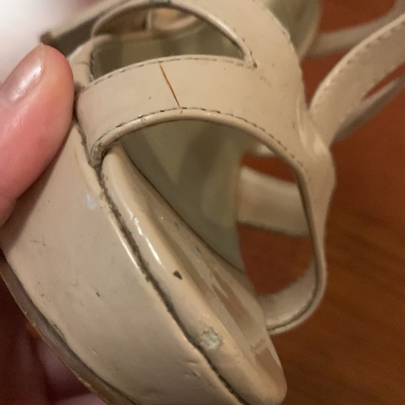 Touch Ups Four Inch Beige Platform Heels - Picture 9 of 10